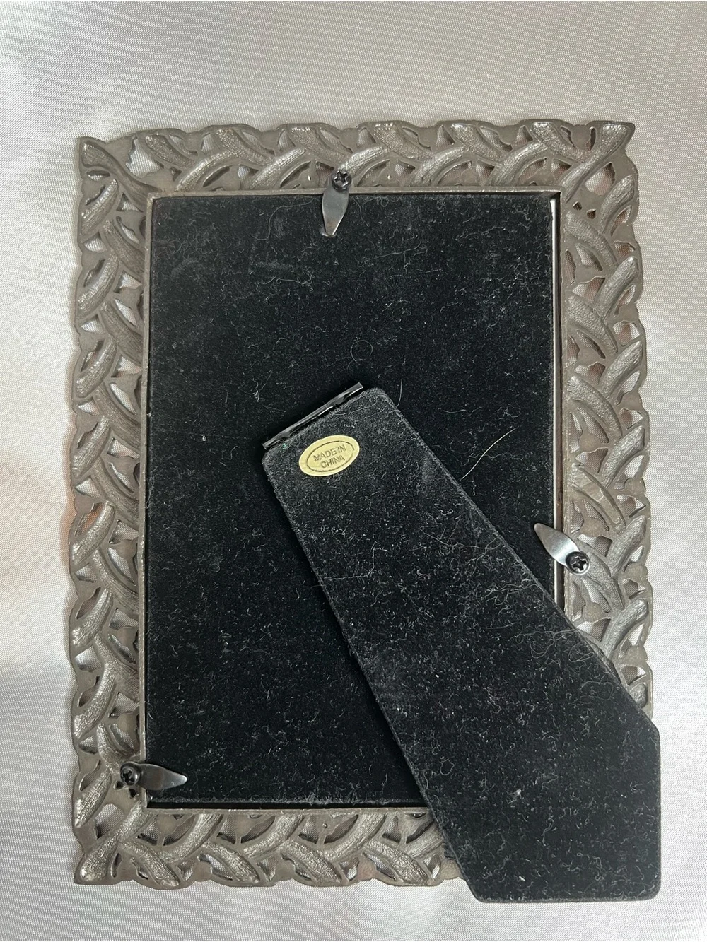 Pewter look and brass Ornate Picture Frame - Decorative Home Accent